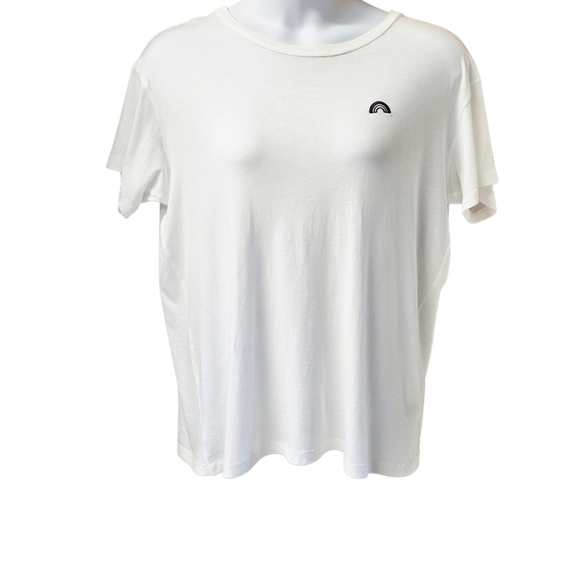 PINK VICTORIA SECRET Women's New Oversized White Logo Tee Size Large - Picture 2 of 13